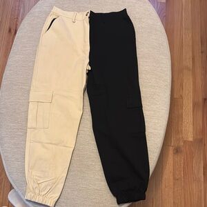 Forever 21 Black and Tan Track Pants